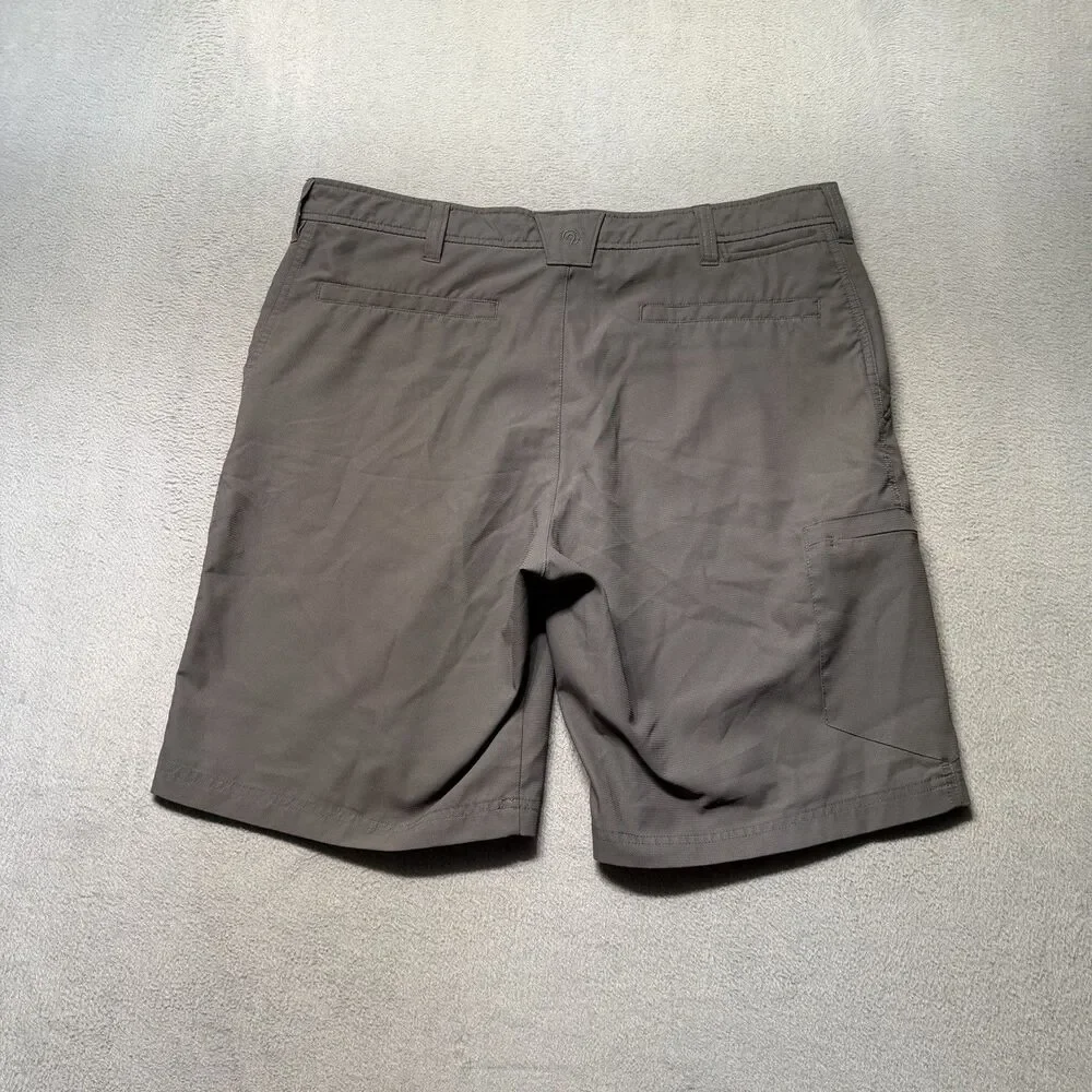 Champion Mens Size 36W Cargo Shorts Gray Polyester 10” Inseam Utility Pockets